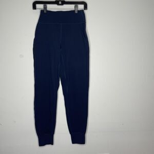 Lululemon Joggers Womens 4 Blue Nulu High Rise Cuffed Pockets Athletic Yoga